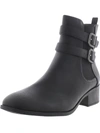 Kenneth Cole Reaction Salt Biker Jewel Womens Faux Leather Ankle Ankle Boots In Black