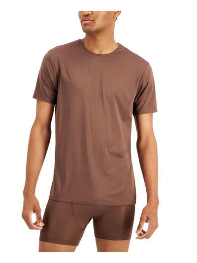 Alfani Mens Mesh V-neck T-shirt In Brown