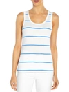 THREE DOTS WOMENS STRIPED CREWNECK TANK TOP