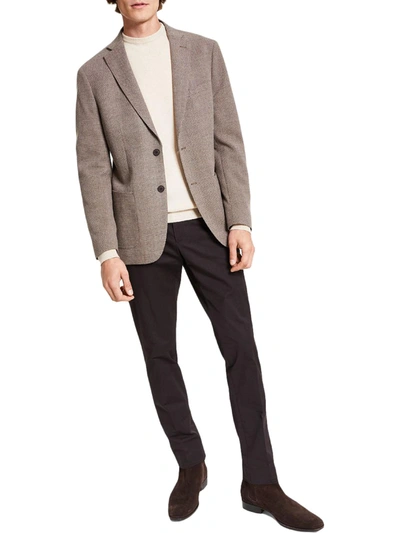 Calvin Klein Mens Textured Collared Sportcoat In Brown