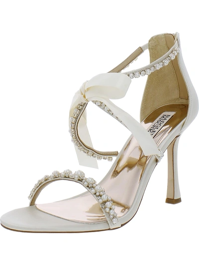 Badgley Mischka Nayeli Womens Leather Rhinestone Pumps In Multi