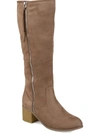 Journee Collection Sanora Womens Faux Suede Round Toe Knee-high Boots In Brown
