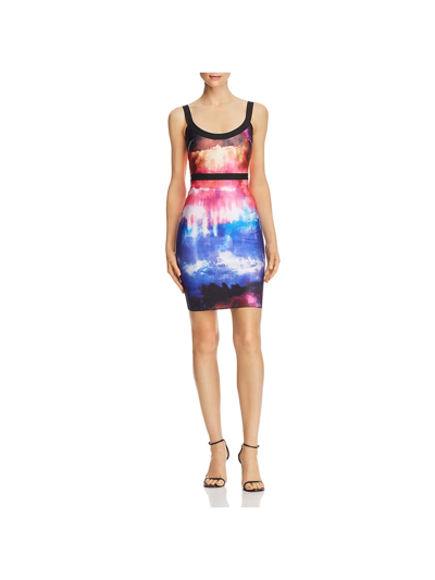 Wow Couture Womens Tie-dye Party Bodycon Dress In Multi