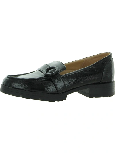 Lifestride Lolly Womens Patent Slip On Loafers In Black