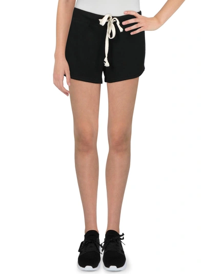 Theo & Spence Womens Knit Slash Pockets Casual Shorts In Black