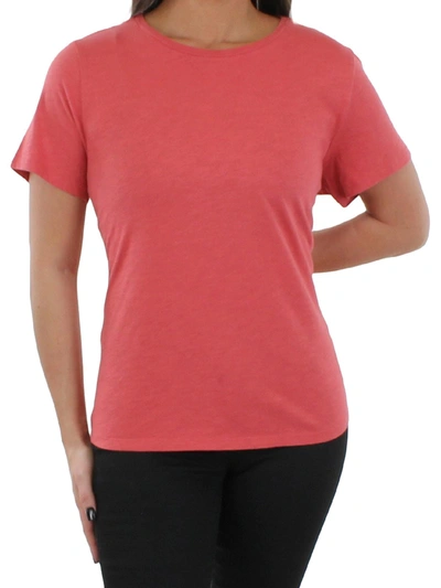 Eileen Fisher Womens Crew Neck Short Sleeves T-shirt In Pink