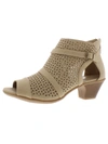 Easy Street Carrigan Womens Faux Leather Laser Cut Dress Sandals In Beige