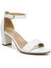 Naturalizer Vera Womens Buckle Ankle Strap Heel Sandals In White