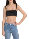 Danielle Bernstein Womens Bra Tank Crop Top In Black