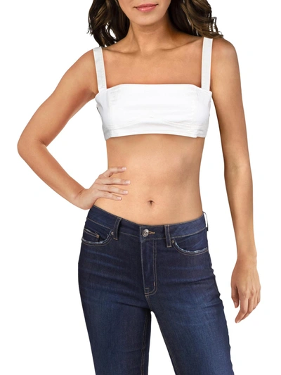 Danielle Bernstein Womens Bra Tank Crop Top In Grey