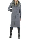 Vince Camuto Womens Wool Long Wool Coat In Grey