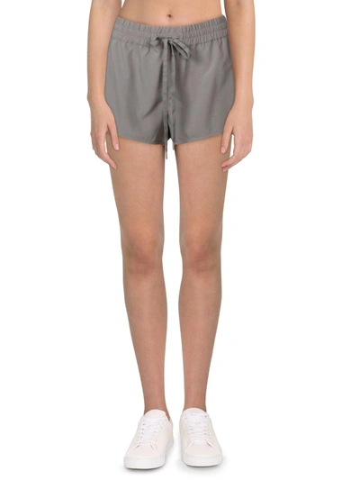 Pj Salvage Womens Drawstring Hidden Pocket Casual Shorts In Grey