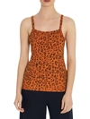 Three Dots Womens Animal Print Knit Cami In Multi