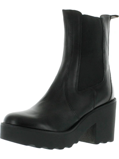 Steve Madden Andara Womens Leather Slip On Chelsea Boots In Black