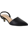 Bella Vita Sarah Ii Womens Faux Leather Ankle Strap Flats In Black