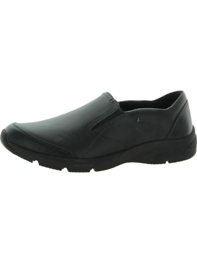 Dr. Scholl's Establish Womens Leather Slip On Work And Safety Shoes In Black