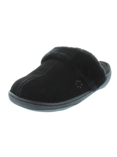 Tempur-pedic Kensley Womens Suede Slide Mule Slippers In Black