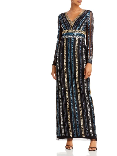 Adrianna Papell Womens Sequined Maxi Evening Dress In Multi
