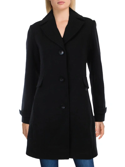 Vince Camuto Womens Warm Midi Wool Coat In Black