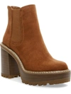 MADDEN GIRL KAMORA WOMENS FAUX SUEDE ANKLE PLATFORM BOOTS