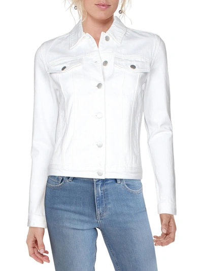 J Brand Womens Denim Color Wash Jacket In White