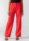 Sanctuary Highland Wide Leg Standard Rise Pant In Cayenne In Red