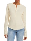 WSLY WOMENS TENCEL RIBBED HENLEY