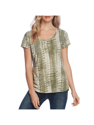 Vince Camuto Womens Tie-dye Scoopneck T-shirt In Multi