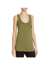 POL WOMENS WOVEN ZIPPER TANK TOP