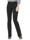 Nydj Petites Barbara Womens Tummy Control Dark Wash Bootcut Jeans In Black