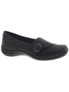Easy Street Cinnamon Womens Faux Leather Slip On Flats In Black Croco