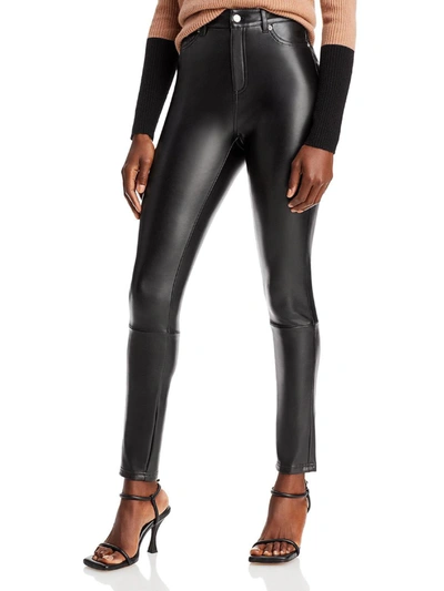 Bagatelle.nyc Bagatelle. Nyc Faux Leather Five Pocket Slim Fit Pants In Black