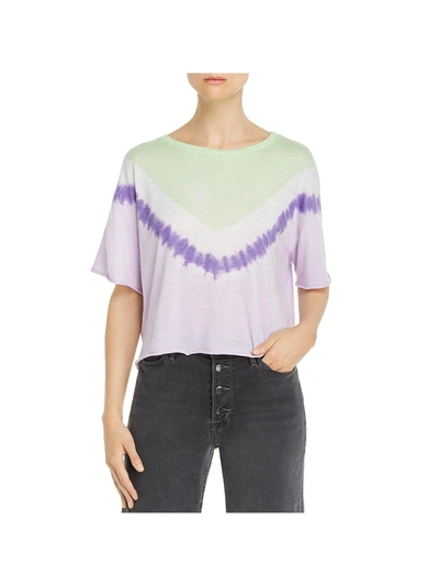 Vintage Havana Destination  Womens Tie-dye Cropped Graphic T-shirt In Purple