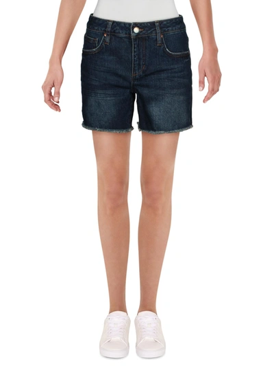 Joe's Jeans Womens Mid-rise Frayed Hem Cutoff Shorts In Multi
