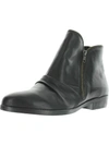 DAVID TATE MING WOMENS LEATHER DOUBLE ZIPPER ANKLE BOOTS