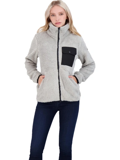 Bcbgeneration Womens Lightweight Warm Fleece Jacket In Grey