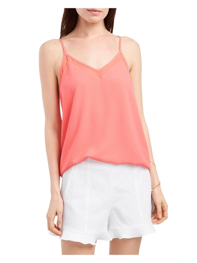 1.state Mari Womens Chiffon Trim V Neck Camisole Top In Pink