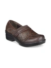 Easy Street Origin Womens Faux Leather Embossed Clogs In Multi