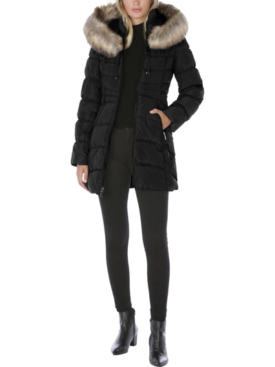 Laundry By Shelli Segal Womens Winter Cold Weather Puffer Coat In Black