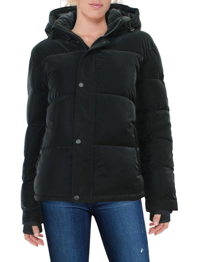 Bcbgeneration Womens Quilted Warm Puffer Jacket In Black