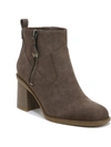 DR. SCHOLL'S RODEO WOMENS FAUX SUEDE STACKED HEEL ANKLE BOOTS