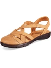 EASY STREET GARRETT WOMENS FAUX LEATHER STRAPPY FLAT SANDALS