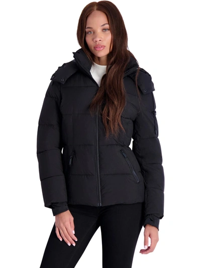 Bcbgeneration Womens Quilted Insulated Puffer Jacket In Black