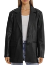 BAGATELLE.NYC WOMENS FAUX LEATHER LIGHTWEIGHT SHIRT JACKET
