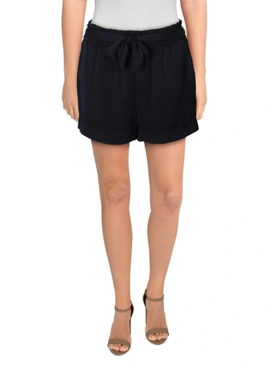 Bcbgeneration Womens Satin Belted Dress Shorts In Black