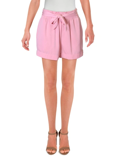 Bcbgeneration Womens Satin Belted Dress Shorts In Pink