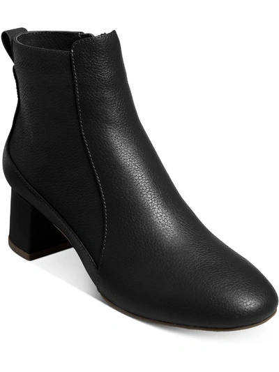 Jack Rogers Berkley Bootie Womens Leather Block Heel Chelsea Boots In Black