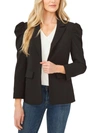 Cece Puff Shoulder Ponte Blazer In Black