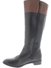 Karen Scott Deliee 2 Womens Faux Leather Wide-calf Riding Boots In Black
