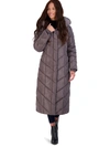 Steve Madden Womens Fleece Lined Quilted Maxi Coat In Grey